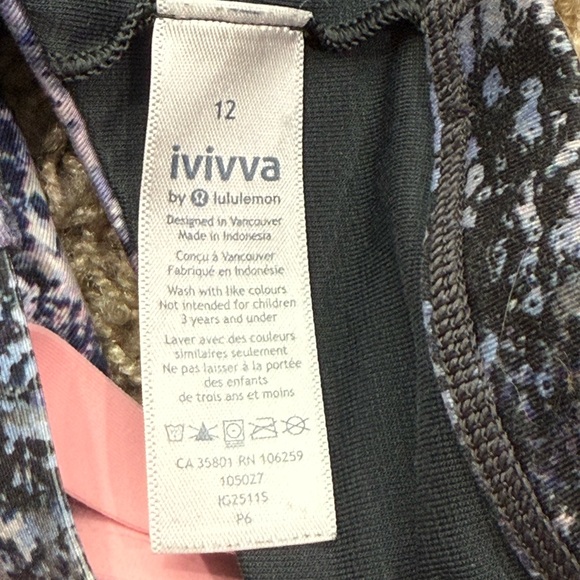 IVIVVA Lululemon Sports Bra Top - size 12 - Blue and Pink - Picture 4 of 4